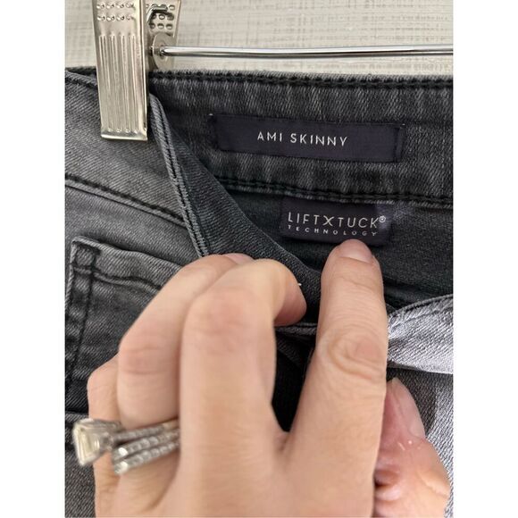 NYDJ Women's Lift X Tuck High Rise Ami Ankle Skinny Jeans Dark Gray Size 12 - Picture 4 of 13